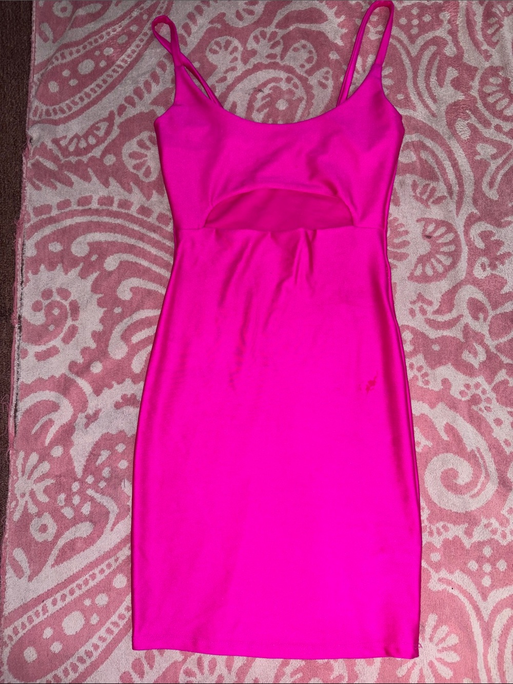 Fashion Nova Hot Pink Spaghetti-Strap Bodycon Mini Dress